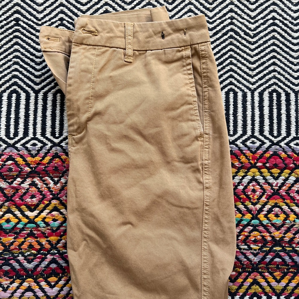 J. Crew slim broken-in boyfriend pant, tan, size 28